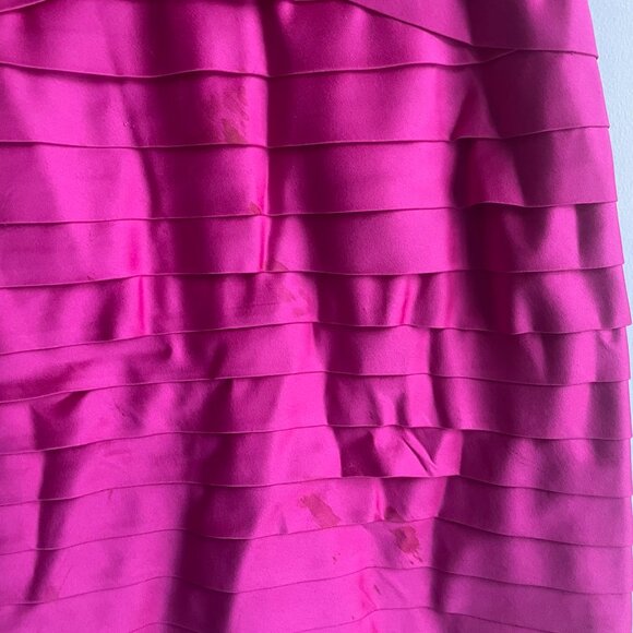 BCBGMAXAZRIA • Vintage Y2K Begonia Hot Pink Formal Bodycon Mini Dress | Size 0 - Picture 6 of 9
